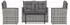 vidaXL Garten-Lounge-Set 4-tlg. mit Kissen, Poly Rattan Grau (319197)