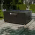 Juskys Santorini Polyrattan Gartenlounge-Set 4-tlg. mit Beistelltisch & Auflagenbox, Schwarz