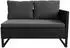 Juskys Santorini Polyrattan Gartenlounge-Set 4-tlg. mit Beistelltisch & Auflagenbox, Schwarz