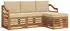 vidaXL Outdoor-Sofagarnitur mit Kissen 4-tlg. Akazienholz Natur/Beige (3374628)