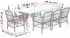 vidaXL Garten-Essgruppe 9-tlg. mit Kissen Poly Rattan Hellgrau (3212179)