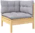 vidaXL Garten-Lounge-Set 5-tlg. Kiefernholz graue Kissen (3096351)