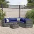 vidaXL Garten-Lounge-Set 7-tlg. mit Kissen Poly Rattan Braun (3308149)