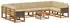vidaXL Outdoor-Sofagarnitur 11-tlg. Akazienholz Natur/Beige (3385589)