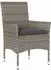 vidaXL Garten-Essgruppe 5-tlg. mit Kissen, Poly Rattan & Glas, Schwarz (3278545)