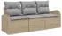 vidaXL Garten-Sofa-Set 3-tlg. mit Kissen Beige Poly Rattan (3345900)