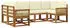 vidaXL Outdoor-Sofagarnitur 6-tlg. Akazien-Massivholz Natur/Creme (3385496)