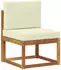 vidaXL Outdoor-Sofagarnitur 6-tlg. Akazien-Massivholz Natur/Creme (3385496)
