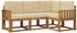 vidaXL Outdoor-Sofagarnitur mit Kissen, 4-tlg., Natur/Beige (3366321)