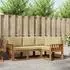 vidaXL Outdoor-Sofagarnitur mit Kissen, 4-tlg., Natur/Beige (3366321)
