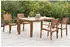 Merxx Batavia Garten-Essgruppe 5-tlg., 4 Stapelsessel, Tisch 185x90cm, Akazie