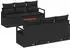 vidaXL Gartenlounge-Set 7-tlg. Poly-Rattan Schwarz mit Kissen (3347653)