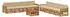 vidaXL Outdoor-Sofagarnitur mit Kissen 9-teilig Natur/Beige (3383181)
