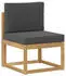 vidaXL Outdoor-Sofagarnitur 4-teilig Polyester Weiß/Anthrazit (3388196)
