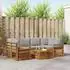 vidaXL Outdoor-Sofagarnitur 7-tlg. mit Kissen Akazienholz Hellgrau (3374451)