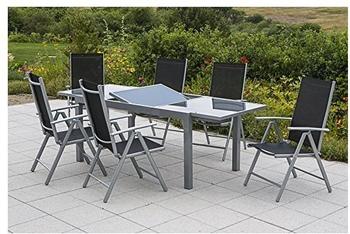 Merxx Amalfi Tischgruppe 7-tlg. schwarz