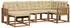 vidaXL Outdoor-Sofagarnitur mit Kissen, 6-tlg., natur/beige (3368832)