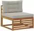 vidaXL Gartenlounge-Set 10-tlg. Akazienholz, natur/hellgrau (3374221)