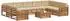 vidaXL Gartenlounge-Set 10-tlg. Akazienholz, natur/beige (3374168)