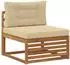 vidaXL Gartenlounge-Set 10-tlg. Akazienholz, natur/beige (3374168)