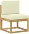 vidaXL Outdoor-Sofagarnitur mit Kissen, 6-tlg., weiß und creme (3388104)