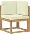 vidaXL Outdoor-Sofagarnitur mit Kissen, 6-tlg., weiß und creme (3388104)