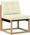 vidaXL Outdoor-Sofagarnitur mit Kissen, 5-tlg., weiß und creme (3389476)