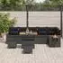 vidaXL Garten-Sofa-Set 9-tlg. Poly-Rattan schwarz (3363064)