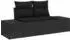 vidaXL Garten-Sofa-Set mit Kissen, 4-teilig, Poly-Rattan, schwarz (3360684)