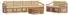 vidaXL Outdoor-Sofagarnitur mit Kissen, 7-tlg., natur und beige (3373078)