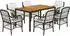 vidaXL Garten-Essgruppe 7-tlg. mit Kissen, Poly Rattan, schwarz (3212039)