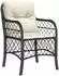 vidaXL Garten-Essgruppe 7-tlg. mit Kissen, Poly Rattan, schwarz (3212039)