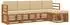 vidaXL Outdoor-Sofagarnitur 5-tlg. mit Kissen, Akazienholz, natur/beige (3374633)