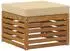 vidaXL Outdoor-Sofagarnitur 5-tlg. mit Kissen, Akazienholz, natur/beige (3374633)