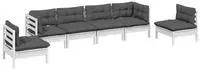 vidaXL 6-tlg. Garten-Lounge-Set mit Kissen Kiefer Massivholz