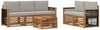 Sofagarnituren Mit Kissen 6 Pcs Massivholz Akazie Vidaxl