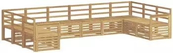 vidaXL Outdoor-Sofagarnitur 10-tlg., wei&szlig;, 363x187,5x73cm (3392569)