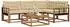 vidaXL Outdoor-Sofagarnitur mit Kissen 5-tlg., natur/beige (3369440)