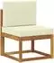 vidaXL Outdoor-Sofagarnitur mit Kissen, 4-tlg., natur und creme (3366218)