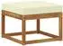 vidaXL Outdoor-Sofagarnitur mit Kissen, 4-tlg., natur und creme (3366218)