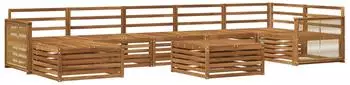 vidaXL Outdoor-Sofagarnitur 8-tlg., natur (3383657)