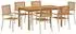 vidaXL Garten-Essgruppe 7-tlg., beige, Akazien-Massivholz (3365522)