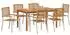 vidaXL Garten-Essgruppe 7-tlg., beige, Akazien-Massivholz (3365522)