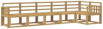 vidaXL Outdoor-Sofagarnitur 6-tlg., Akazien-Massivholz, wei&szlig; (3387693)