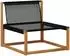 vidaXL Outdoor-Sofagarnitur mit Kissen, 6-tlg., natur und schwarz (3381644)