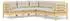 vidaXL Garten-Lounge-Set 5-tlg. Massivholz Kiefer, cremefarbene Kissen (3096671)