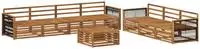 Outdoor-sofagarnitur 8 Pcs Natur Massivholz Akazie Vidaxl