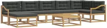 vidaXL Outdoor-Sofagarnitur 8-tlg., wei&szlig; und anthrazit (3386811)
