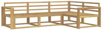 vidaXL Outdoor-Sofagarnitur 4-tlg., wei&szlig;, 251,5x172,5x73cm (3386378)