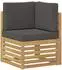 vidaXL Outdoor-Sofagarnitur 7-tlg., weiß und anthrazit (3392432)
